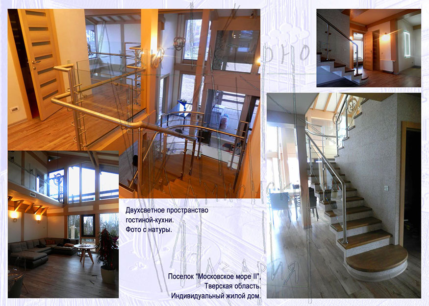 Фото дизайн - проекта интерьера загородного частного жилого дома, квартиры. Перепланировка